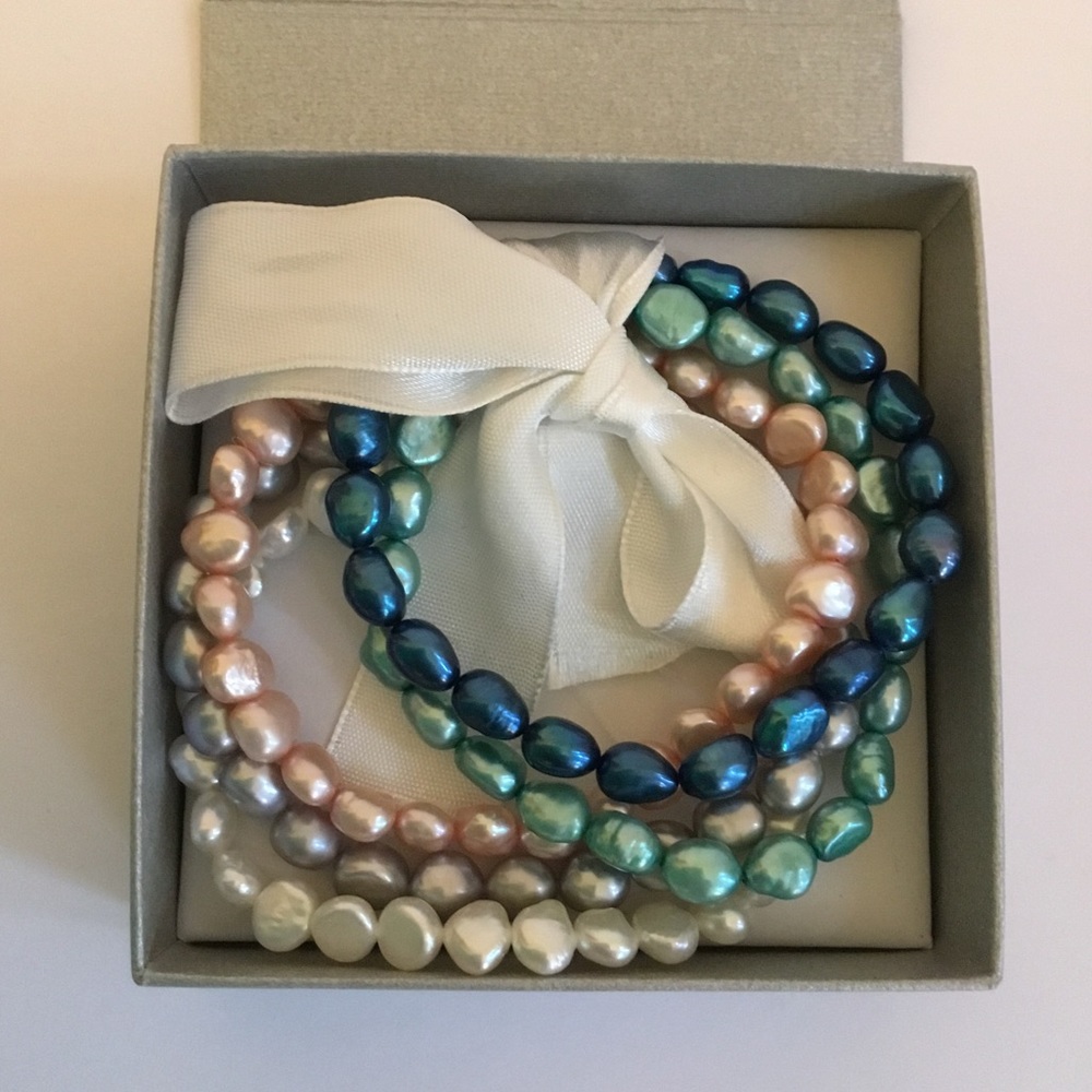 Honora pearl bracelets (set of 5)
